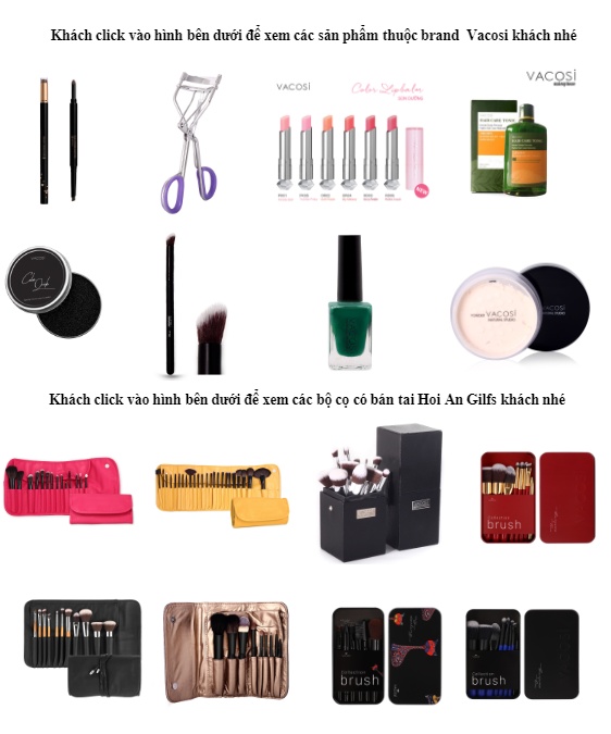 Bộ cọ trang điểm hộp sắt mini 6 cây Vacosi Collection Makeup House (Hồng) BC23