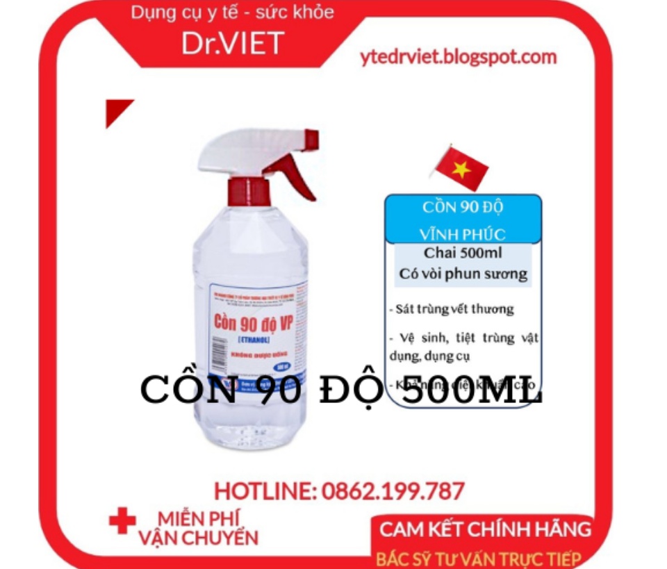 nước 90 độ 500ml Vĩnh Phúc dùng để tiệt trùng các dụng cụ y tế, sát trùng vết thương ngoài, sát khuẩn tay, vệ sinh hiệu quả diệt khuẩn, diệt khuẩn dụng cụ y tế, bề mặt trong y tế - DrViet 64 nước 90 độ 500ml Vĩnh Phúc dùng để tiệt trùng các dụng cụ y tế, sát trùng vết thương ngoài, sát khuẩn tay, vệ sinh hiệu quả diệt khuẩn, diệt khuẩn dụng cụ y tế, bề mặt trong y tế - DrViet