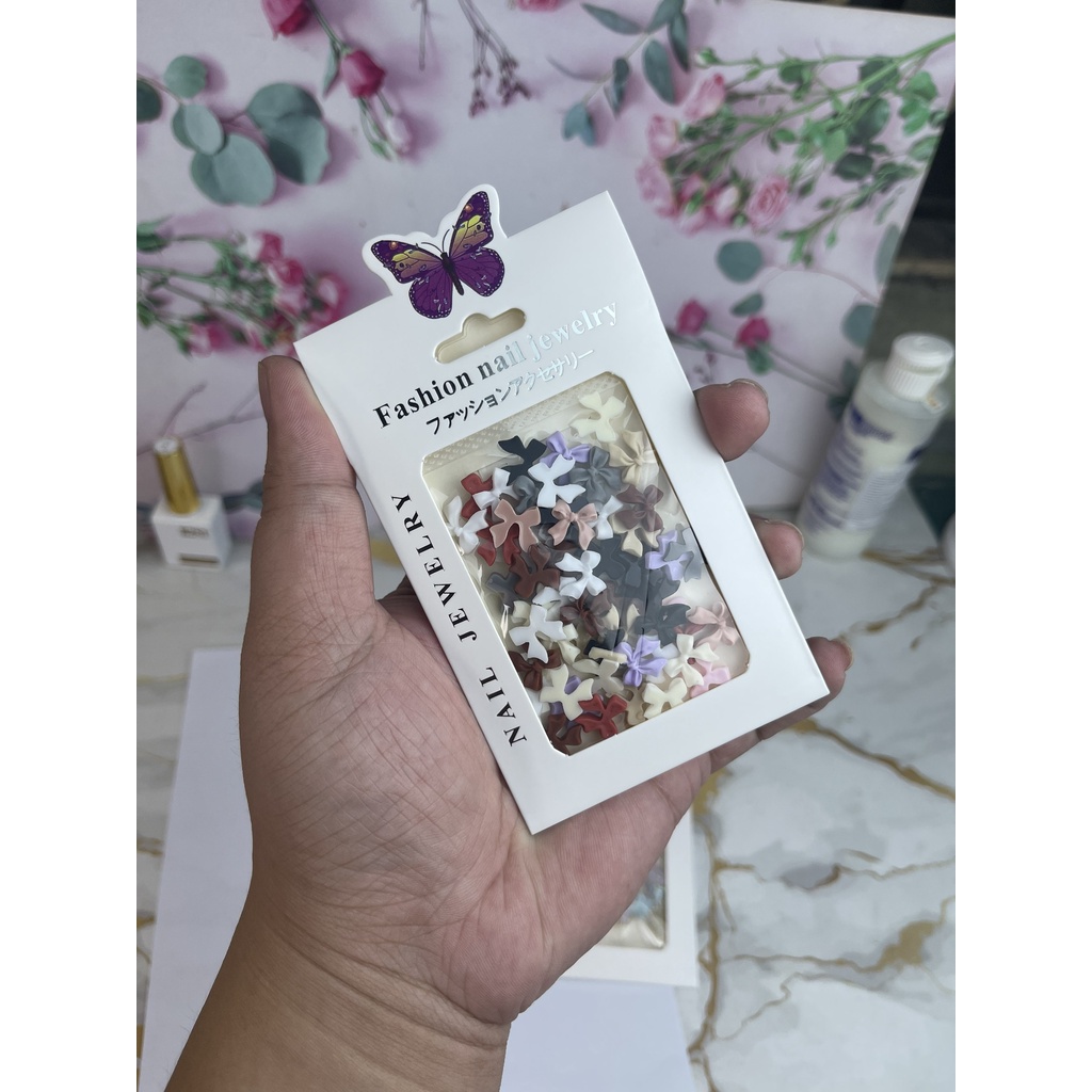 Charm Nơ Trang Trí Móng Tay 3D xinh xắn