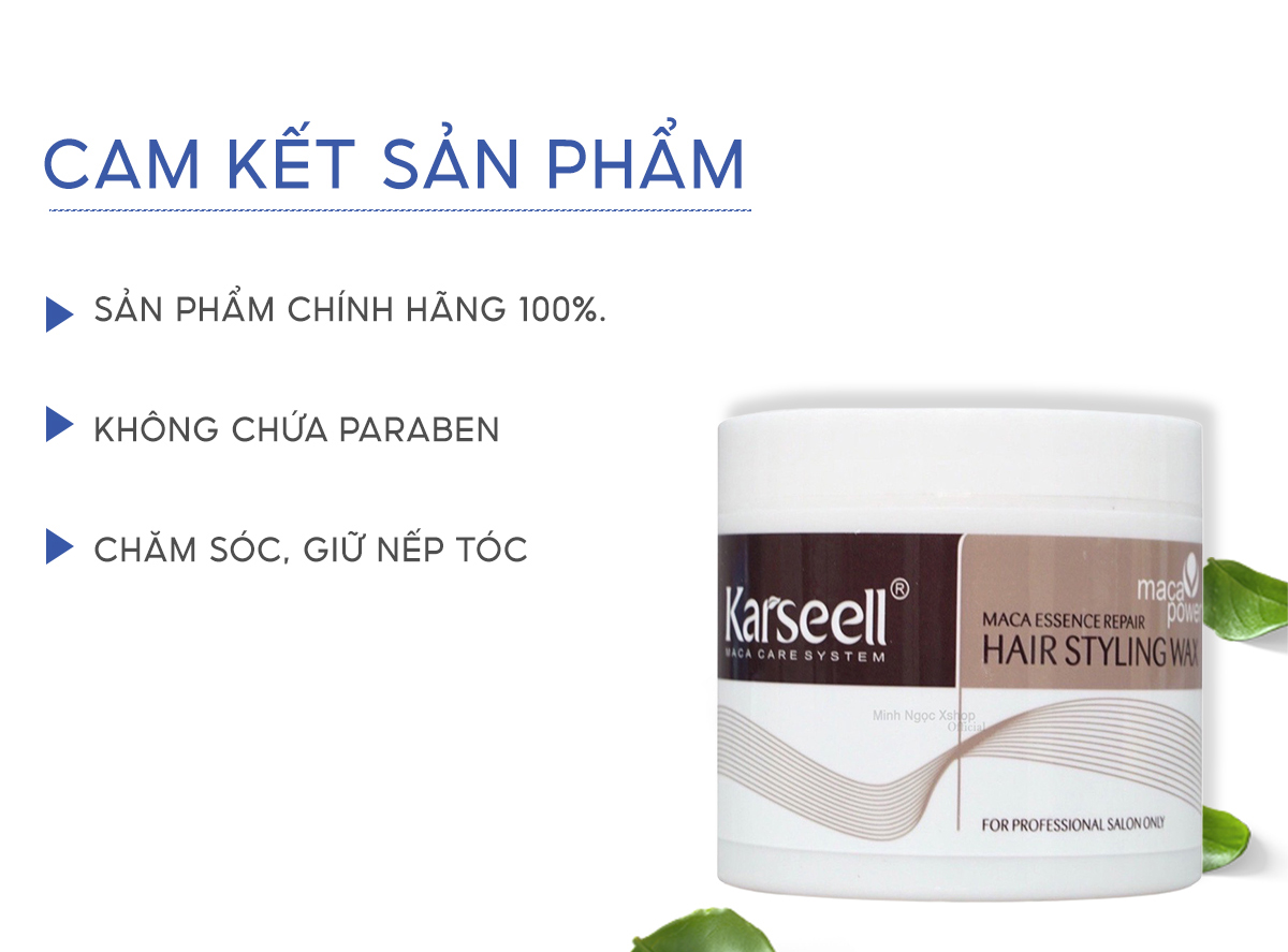 Sáp vuốt tóc nam nữ Karseell Maca Hair Styling Wax 100g, chăm sóc giữ nếp tóc
