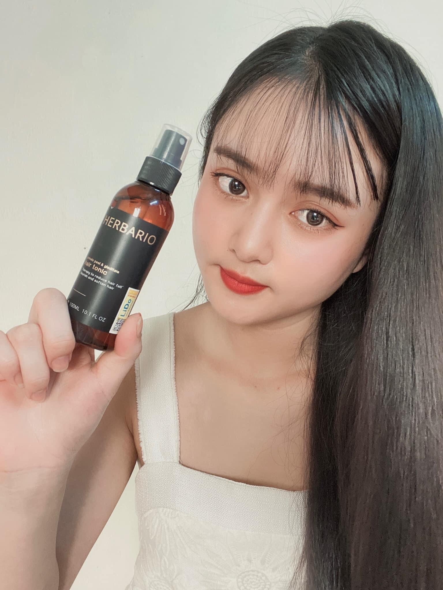 Nước xịt dưỡng tóc tinh dầu bưởi Herbario 100ml giúp tóc mọc dài, dày và khỏe hơn