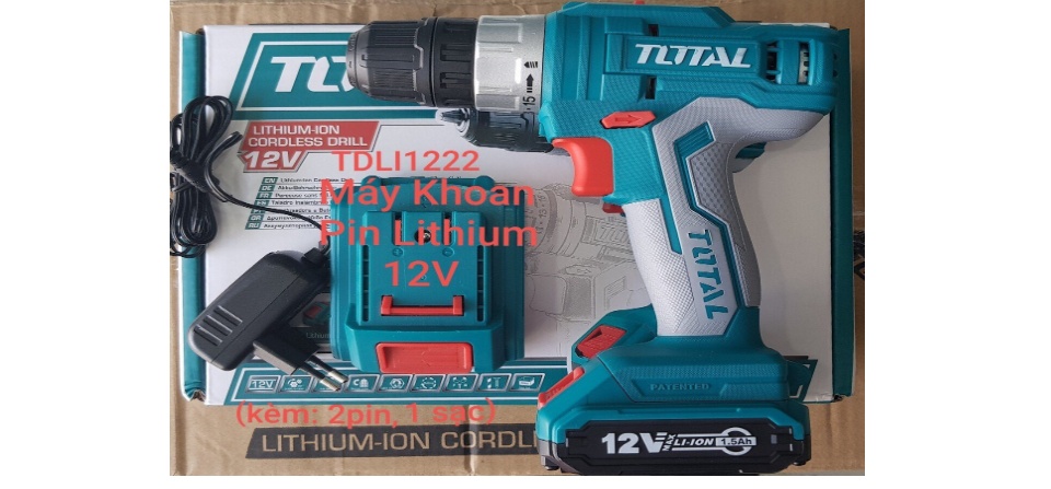 12V Máy khoan dùng pin Lithium Total TDLI1222