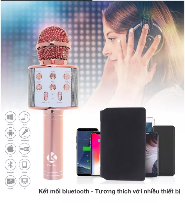 Mic Karaoke Bluetooth - Micro Không Dây Cầm Tay WS-858