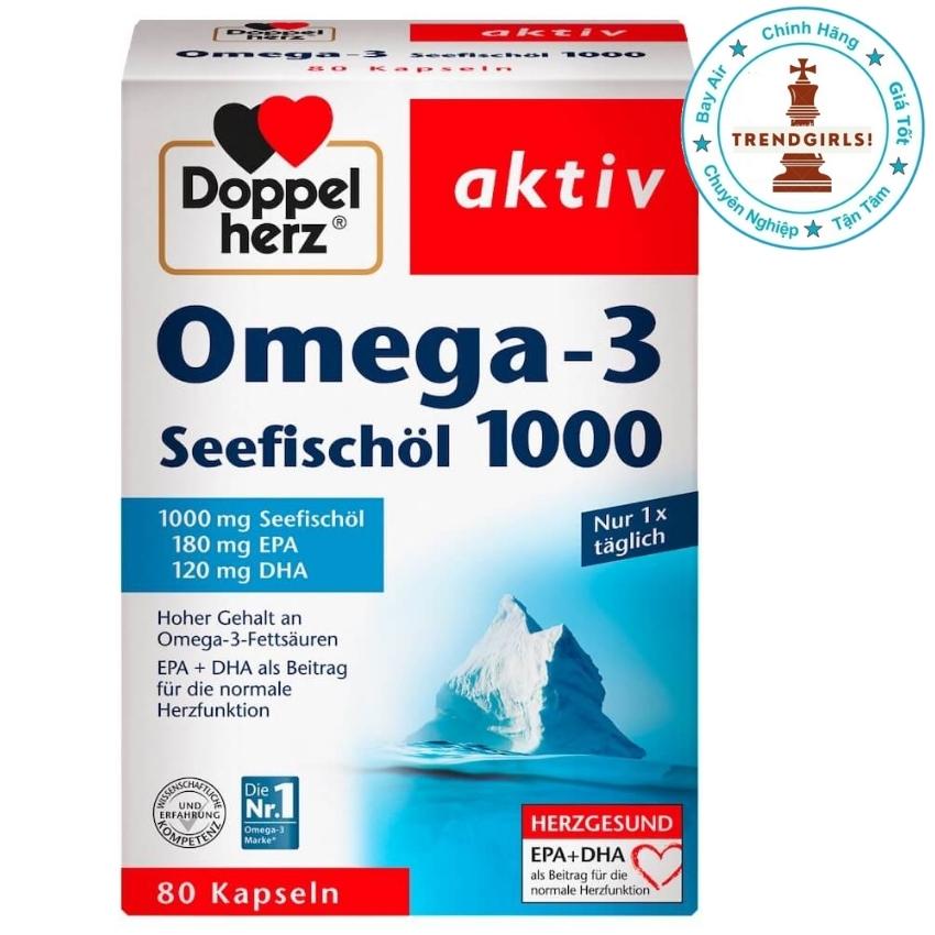 Dầu Cá Doppelherz Omega 3 Seefischol 1000 của Đức - Tim và huyết áp |  VitaminDep.com