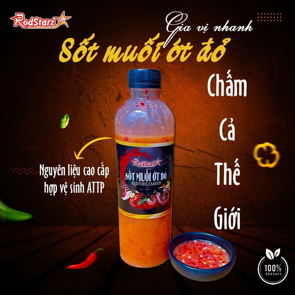 Nước chấm muối ớt ĐỎ Rodstarz, tương chấm thịt nướng, hải sản, nước chấm lẩu, ớt hiểm cay