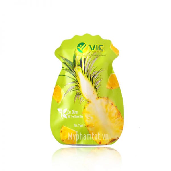 Kẹo dứa giảm cân VIC Organic - Giảm cân dứa - Mẫu mới 2021 - Gói 7 viên Chính hãng
