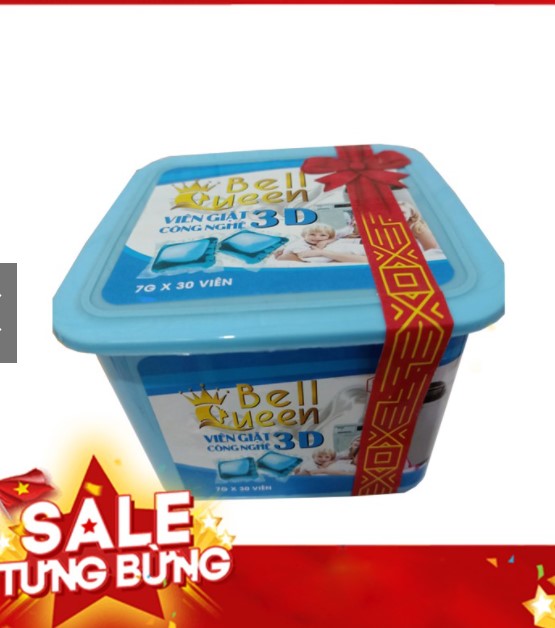 Viên Giặt 3D Bell Queen Bell Đức Mùi Hương Dịu Nhẹ, Giúp Mềm Vải, Êm Ái Cho Da Hộp 30 viên 7gram- viên giặt quần áo