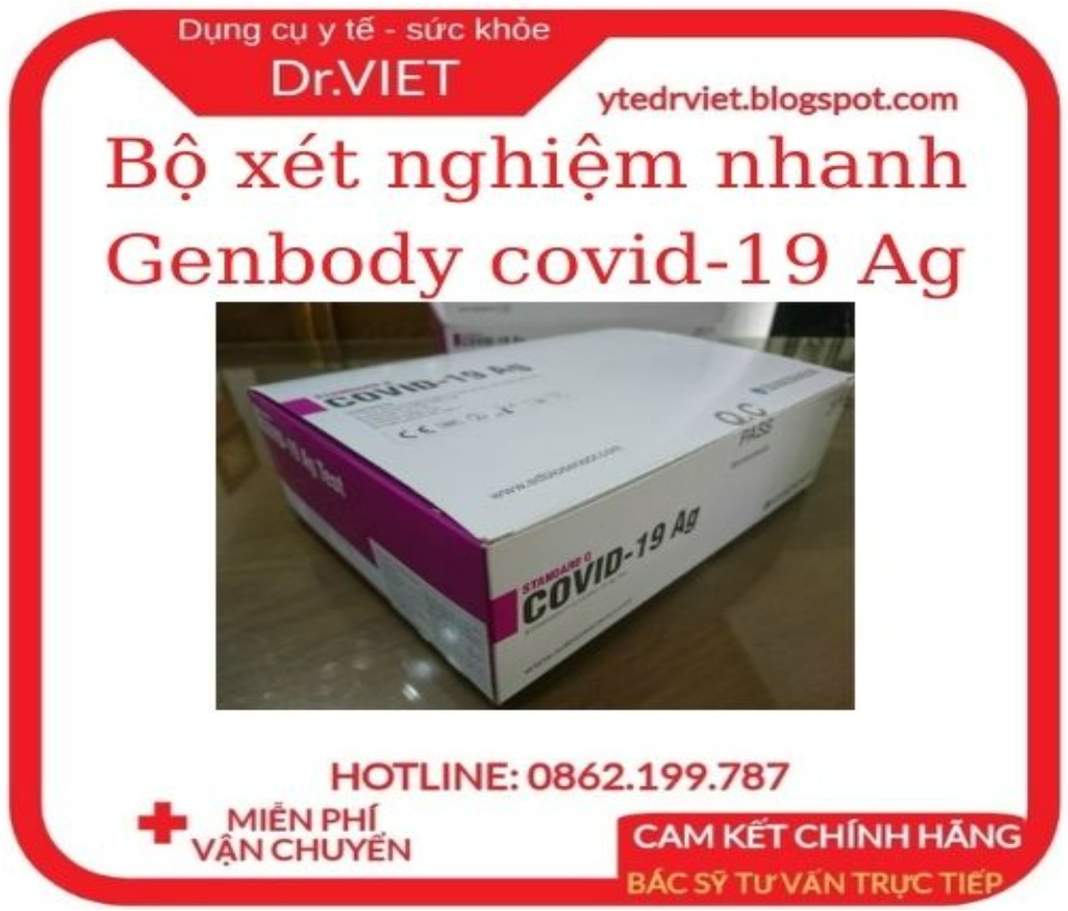 Bộ xét nghiệm nhanh Genbody covid-19 Ag 25 bộ kit test/hộp là bộ sản phẩm xét nghiệm chính xác người nhiễm bệnh có triệu chứng và không có triệu chứng để ngăn ngừa sự lay truyền virut-DrViet 58 Bộ xét nghiệm nhanh Genbody covid-19 Ag 25 bộ kit test/hộp là bộ sản phẩm xét nghiệm chính xác người nhiễm bệnh có triệu chứng và không có triệu chứng để ngăn ngừa sự lay truyền virut-DrViet
