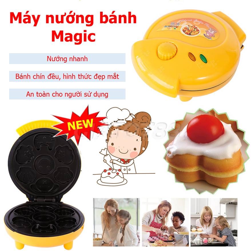 Máy nướng bánh bông lan, gia lo nuong - Máy nướng bánh mini bằng điện cao cấp, Nướng nhanh với khuôn bánh hình thú ngộ nghĩnh đáng yêu cho gia đình bữa sáng ngon miệng 2268011