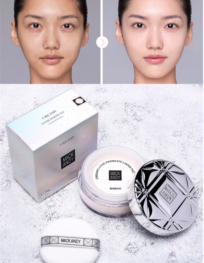 Phấn phủ kiềm dầu MACK ANDY CREAMY [Chính hãng 100%] | Phấn phủ dạng bột, siêu mịn 3 tone màu lựa chọn