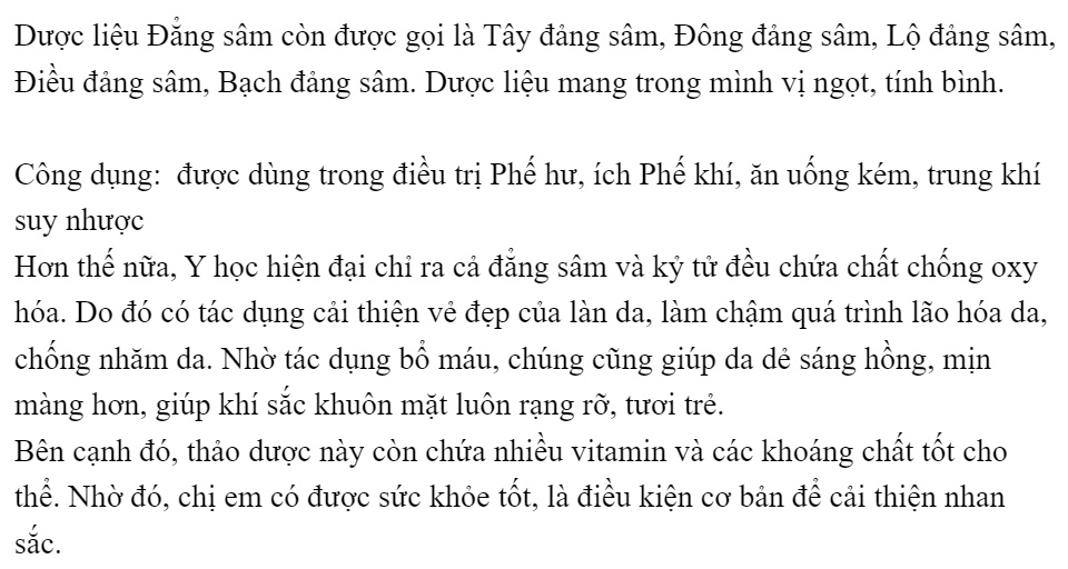 100 gram Đẳng sâm Khô, đảng sâm khô Tây Bắc