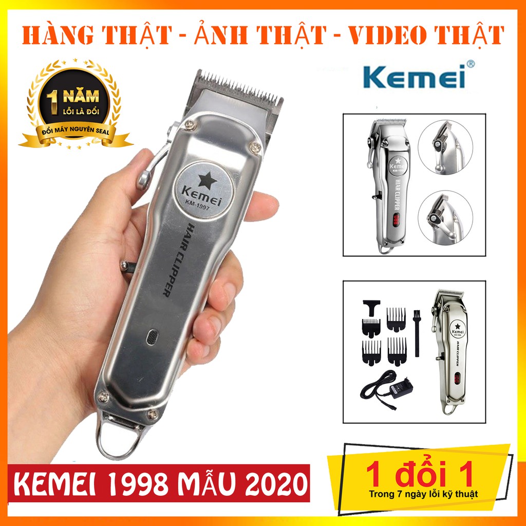 Tông Đơ Kemei KM-1998, bảng giá 1/2022 Tông Đơ Kemei Model KM-1998 Hàng Chuẩn Salon Tông đơ cắt tóc Kemei 1998 Chính Hãng Pin Lithium TÔNG ĐƠ CẮT TÓC KEMEI KM - 1998 MÁY NHẸ SIÊU MẠNH Tông đơ cắt tóc kemei km-1998