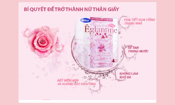Giấy vệ sinh Eglantine 4 cuộn