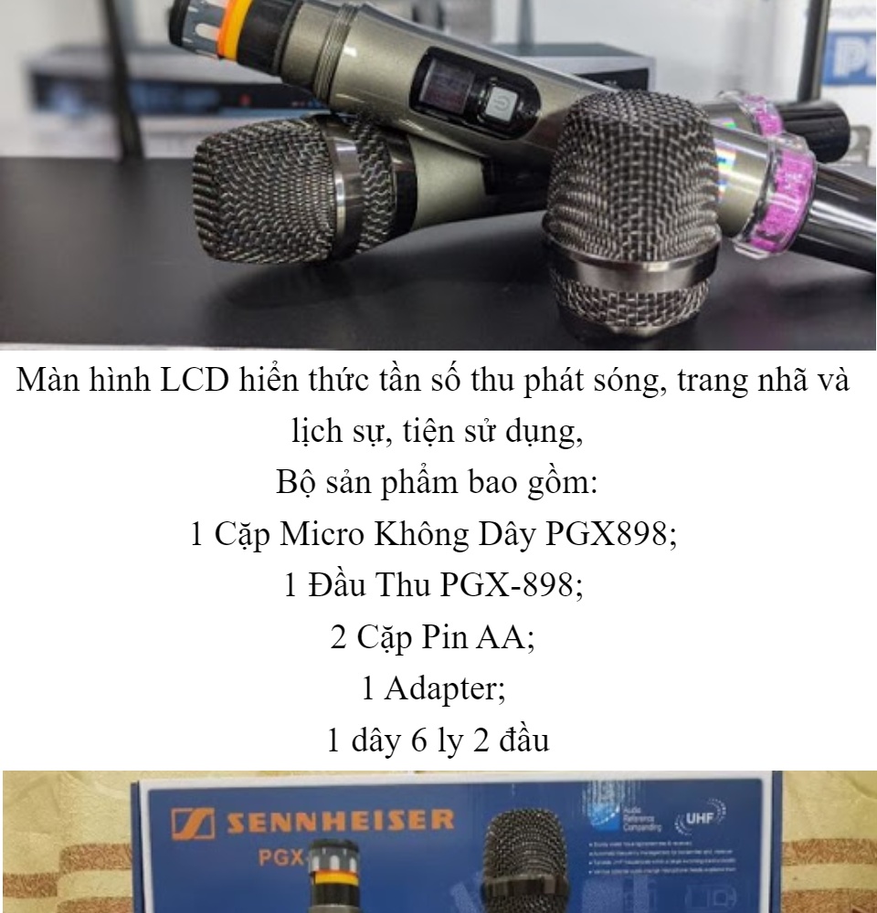 Mic Không Dây Sennheiser PGX-898 Bộ Micro Karaoke Siêu Đỉnh Hàng Cao Cấp Loại 1