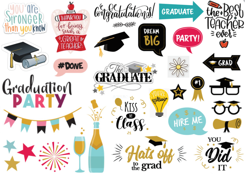 Sticker dán sổ tay, trang trí sổ dán ảnh, scrapbook, nhãn dán sinh nhật, giáng sinh