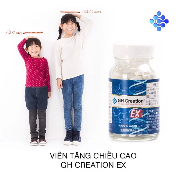 VIÊN UỐNG TĂNG CHIỀU CAO NHẬT GH CREATION EX PLUS (HỘP 270 VIÊN) - HÀNG NỘI ĐỊA NHẬT