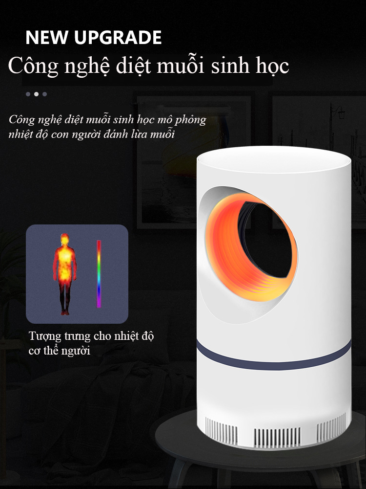 Đèn Bắt Muỗi UV Quạt Hút 2021