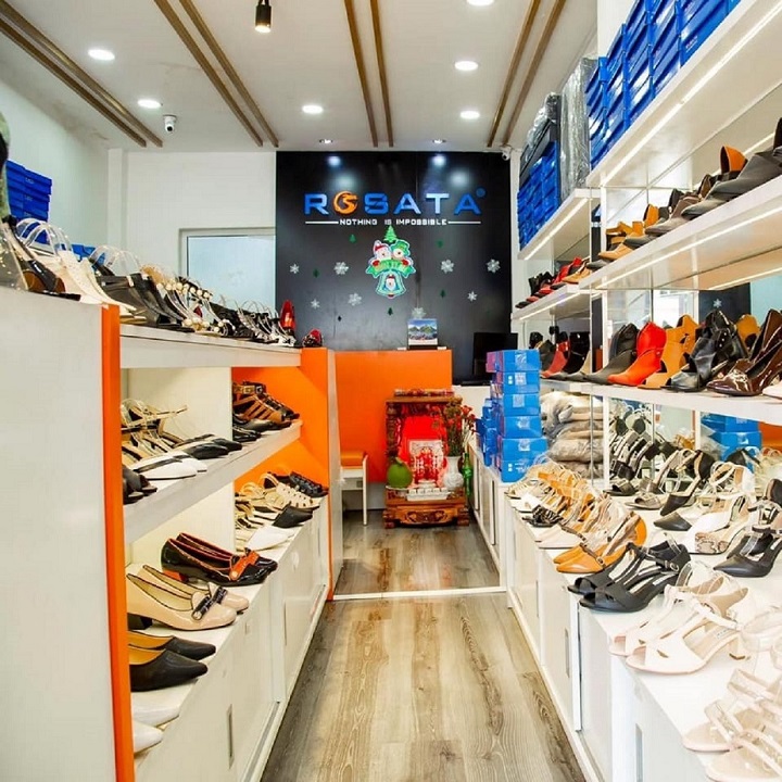 Giày boot bốt nữ cổ thấp 7 phân màu đen thời trang hàng hiệu rosata ro27