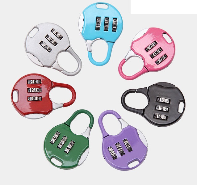 03 Ổ KHOÁ HÀNH LÝ CUTE NHIỀU MÀU [ Khoá mã số, Khoá Vali, khá ba lô, khoá cặp táp, khoá tủ ] (Giao màu ngẫu nhiên)