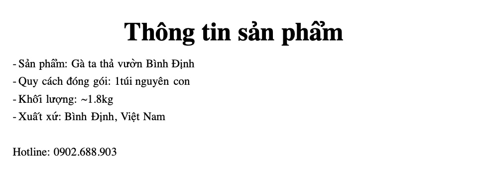 Gà Ta Thả Vườn Bình Định - Túi 1 Con ~1.8kg