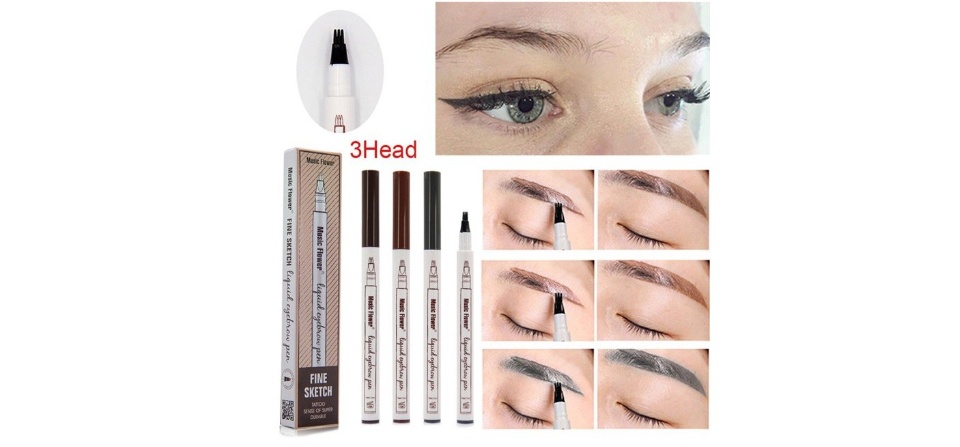 Bút chì kẻ mày phẩy sợi lông mày 4D