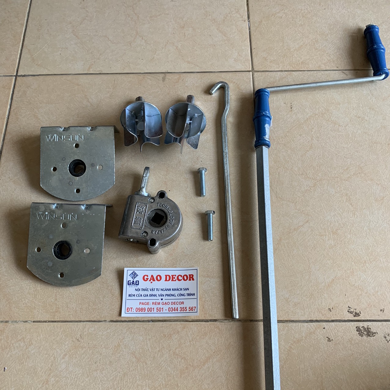 Bộ linh kiện tay quay bạt cuốn( phụ kiện bạt)