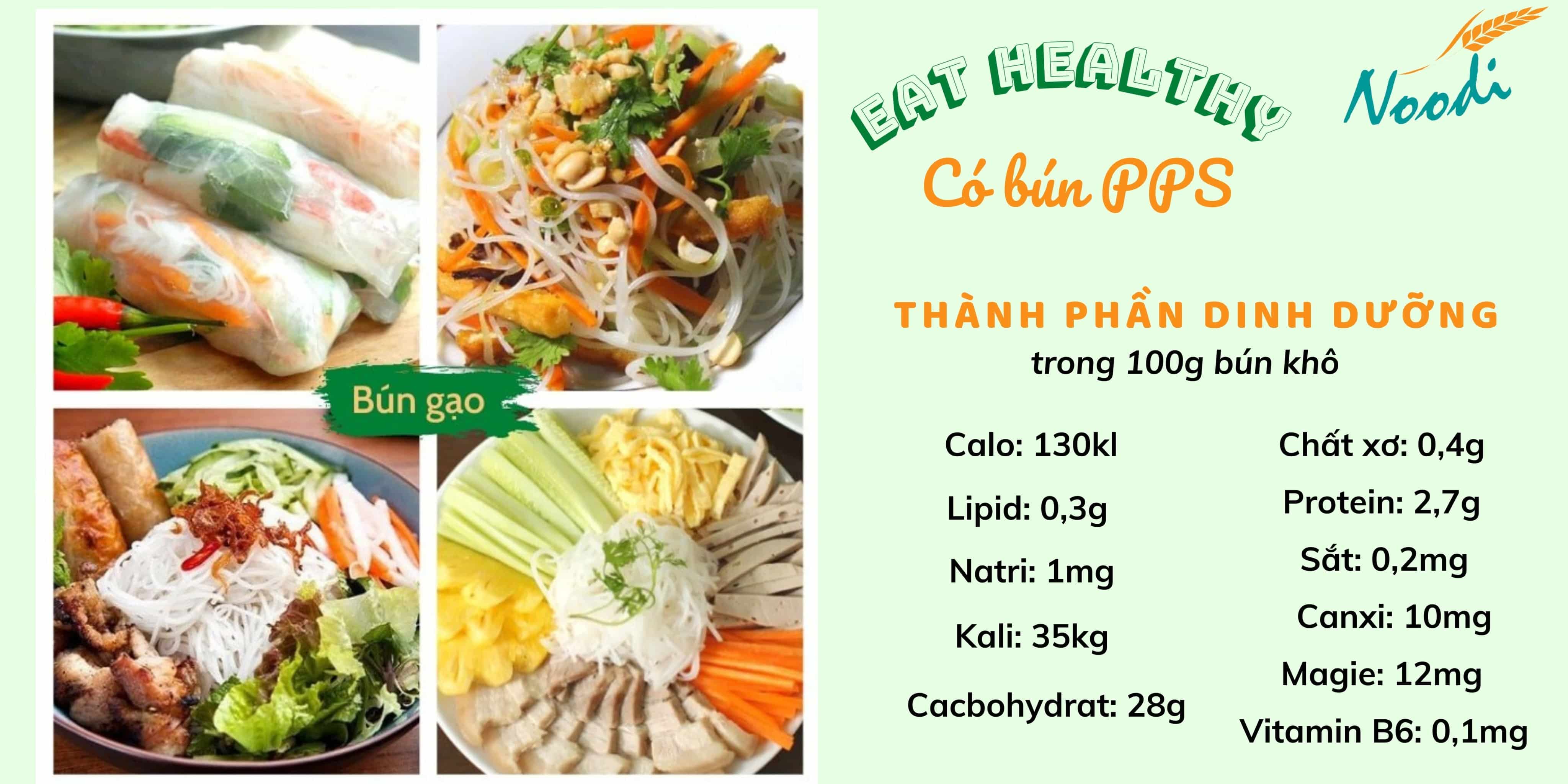 Combo bún phở PPS siêu ngon, siêu tiết kiệm (Bún PPS 500g, Phở PPS 500g, Bún gạo lứt PPS 300g)[Noodi]tiện lợi một click là mua trọn combo bún healthy cho gia đình mình