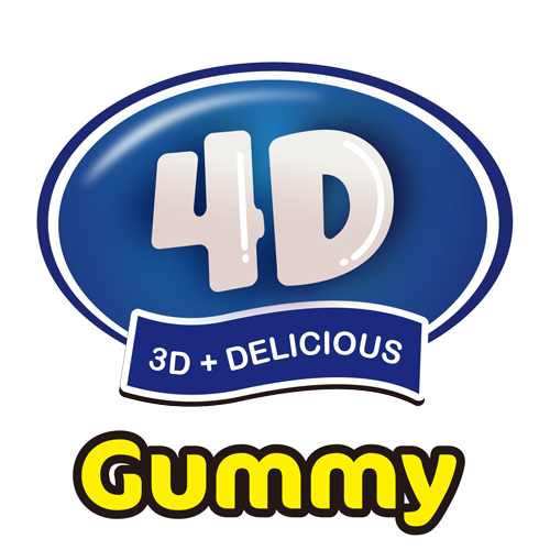 Combo 3 Kẻo dẻo trái cây 4D gói 72g, chất lượng quôc tế