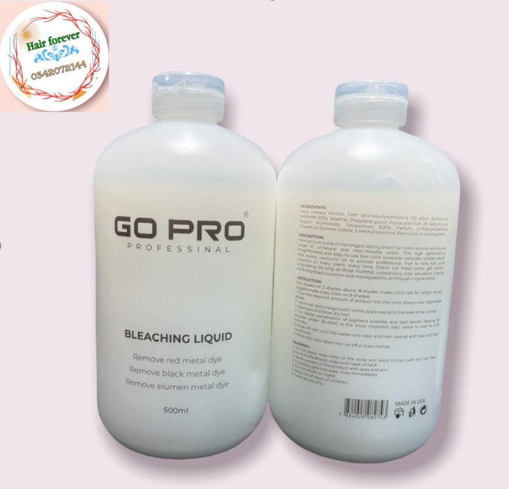 Bóc màu nhuộm bóc đỏ bóc đen GOPRO BIBOP.Bóc tách màu kim loại,màu phủ bóng,không gây hại cho tóc,không khô tóc_Hair forever