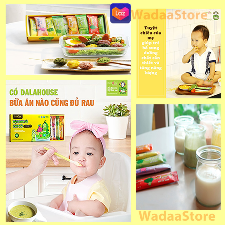 Bột Rau Củ, 100% Organic- Dinh Dưỡng Thiết Yếu Cho Bé Tăng Cân, Tăng Sức Đề Kháng, gói 3gr