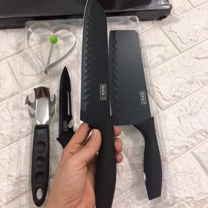 BỘ DAO 5 MÓN BUCK BLACK CAO CẤP