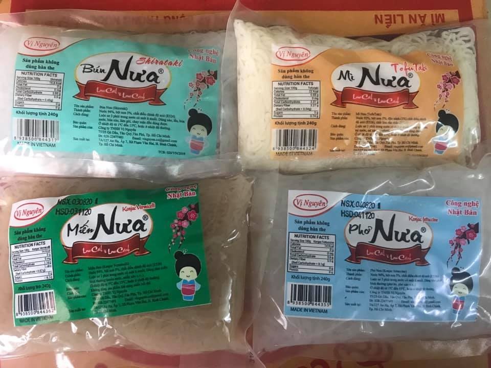 Combo 5 Miến Nưa 5 Phở Nưa Keto Das Vị Nguyên 240Gram - Đồ Ăn Vặt
