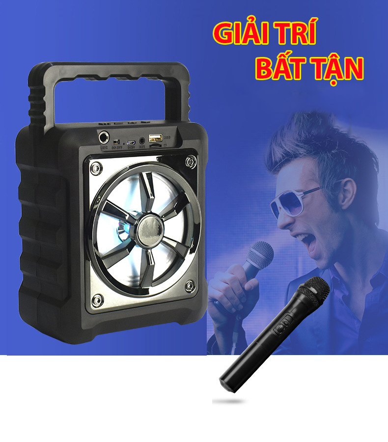 [TẶNG MIC] loa bluetooth karaoke mini giá rẻ, loa keo loa kẹo kéo mini bluetooth, loa kẹo kéo mini giá rẻ, Loa bluetooth không dây giá rẻ - Loa Karaoke Tại Nhà