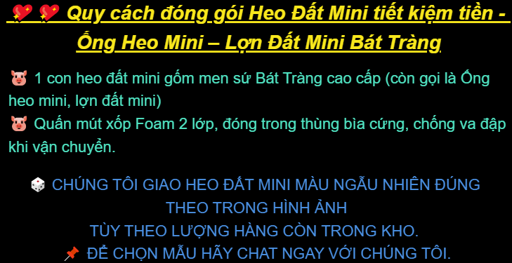 Heo Đất Mini tiết kiệm tiền gốm men sứ Bát Tràng cao cấp (1 con) – Ống Heo Mini chưng bàn làm việc, bàn học – Lợn Đất Mini phong thủy thu hút tài lộc