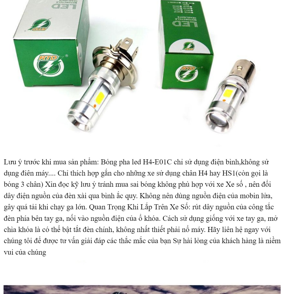 Đèn Pha, Cos Led 3 Chân H4 Siêu Sáng – Chính Hãng Gobos