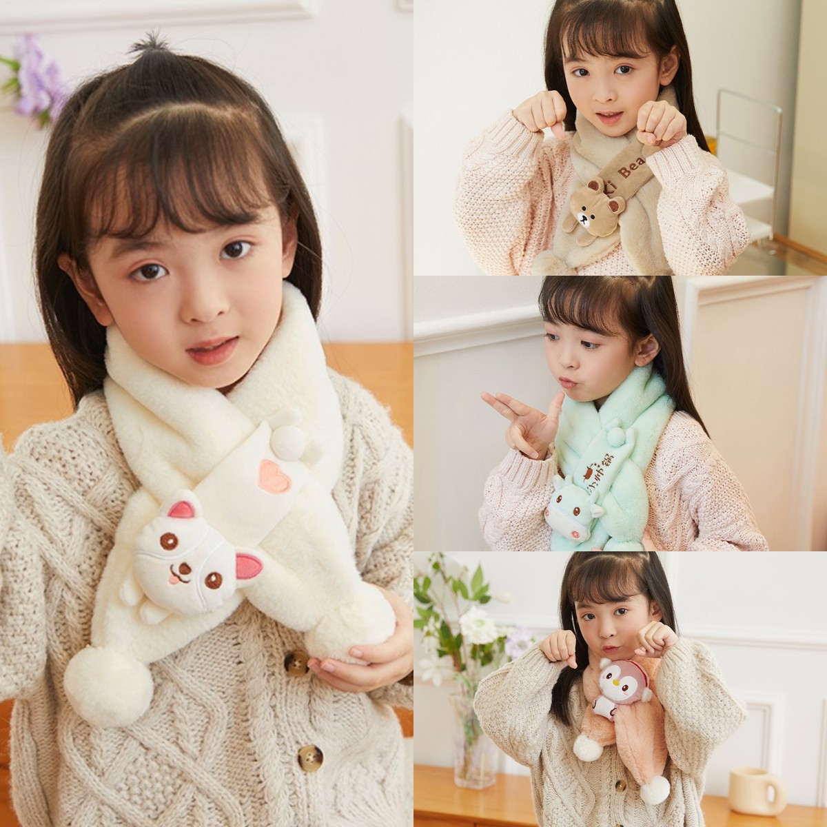 khăn quàng cổ lông cho bé