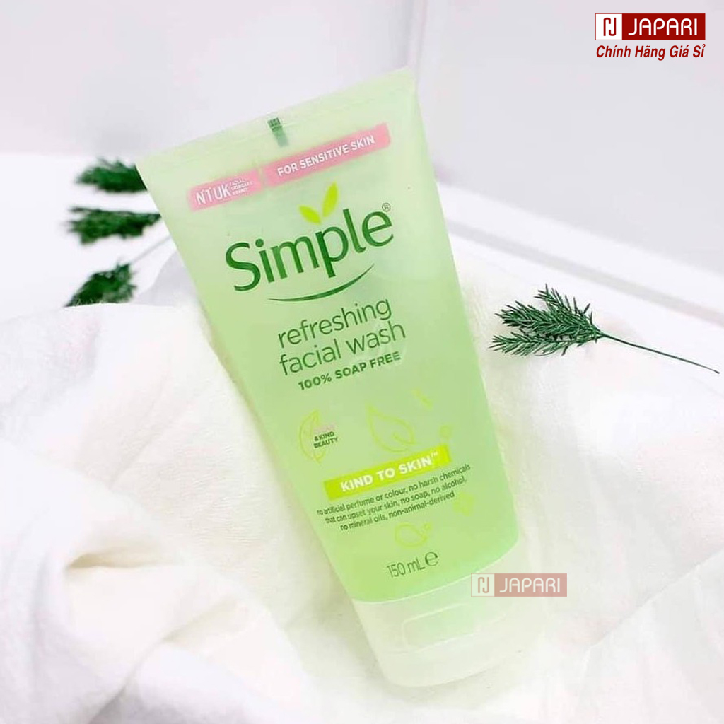 Combo Simple Skincare 3 Món CHÍNH HÃNG Bộ Chăm Sóc Da Mặt CAO CẤP: Sữa Rửa Mặt + Toner Nước Hoa Hồng + Nước Tẩy Trang - Srm Cho Da Nhạy Cảm, Da Dầu Mụn, Da Khô + Tonner  - Sua Rửa Mặt Cho Nam Nữ - Mỹ Phẩm Giá Sỉ JAPARI