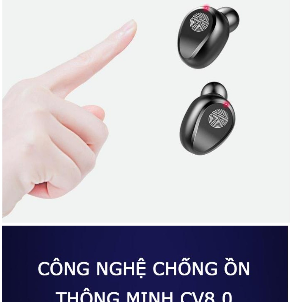 Tai Nghe Bluetooth Amoi F9 Bản Pro Quốc Tế Chip 5.0 , Chống Nước , Nút Cảm Ứng - Tai Nghe Bluetooth Amoi F9, Tai Nghe Bluetooth Nhét Tai Cho mọi dòng máy - Tai nghe buetooth không dây 3