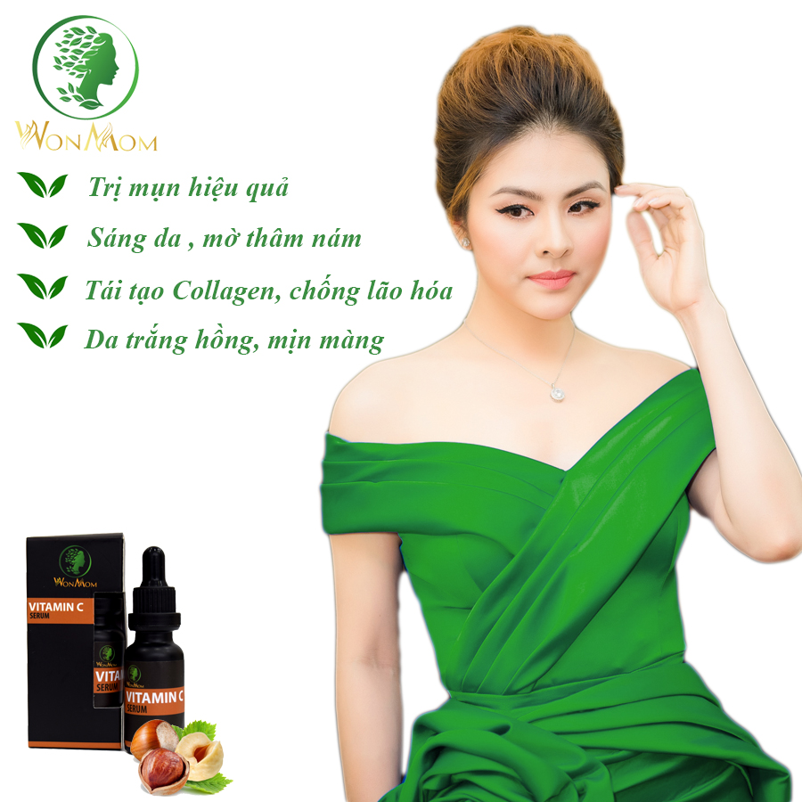 Bộ Dưỡng Da Mặt Organic, Làm Sạch Da, Ngăn Ngừa Mụn, Trắng Sáng Da Mặt Wonmom ( 1 Sữa Rửa Mặt + 1 Serum Vitamin C ):4635