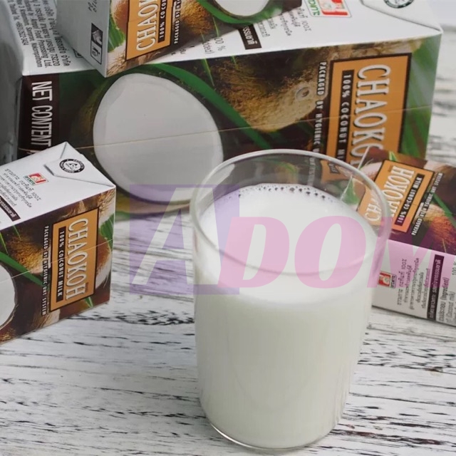 Nước cốt dừa Chaokoh Thái Lan 1000ml nguyên chất nấu canh Tomyum, xôi, làm bánh ngon đặc sánh