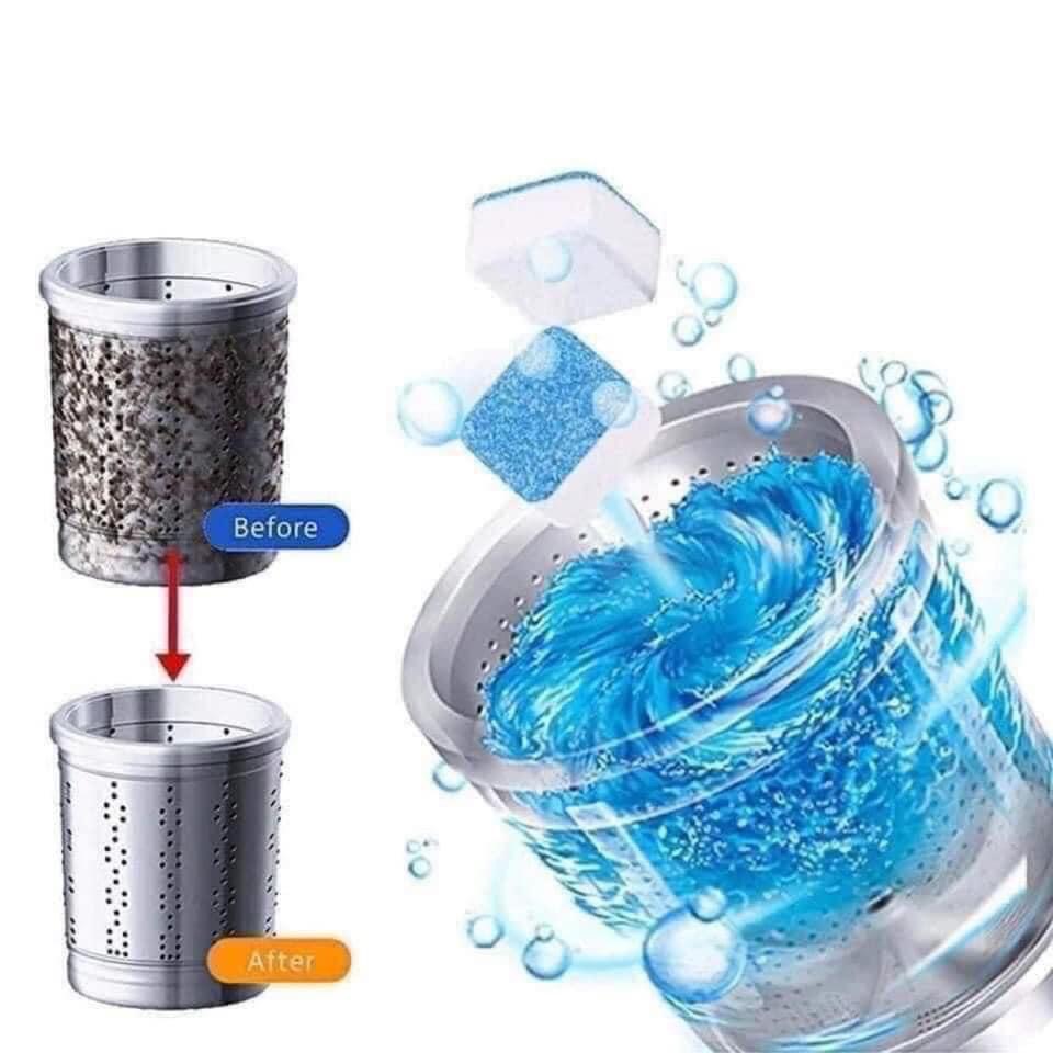 VIÊN TẨY LỒNG GIẶT CAO CẤP HỘP 12 VIÊN - COMBO 12 VIÊN SỦI LÀM SẠCH VÀ KHỬ MÙI MÁY GIẶT CỰC TỐT