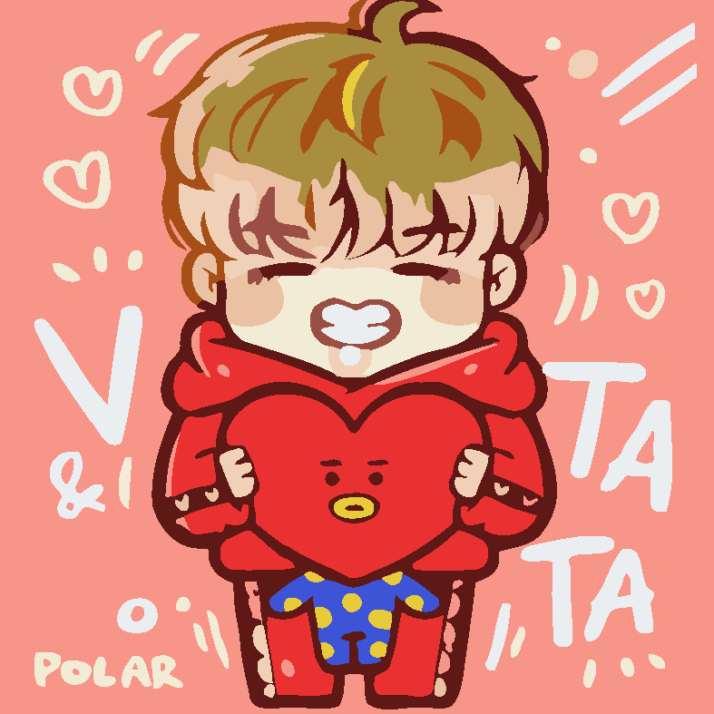 Tranh tô màu theo số BTS Chibi - Tranh sơn dầu số hoá