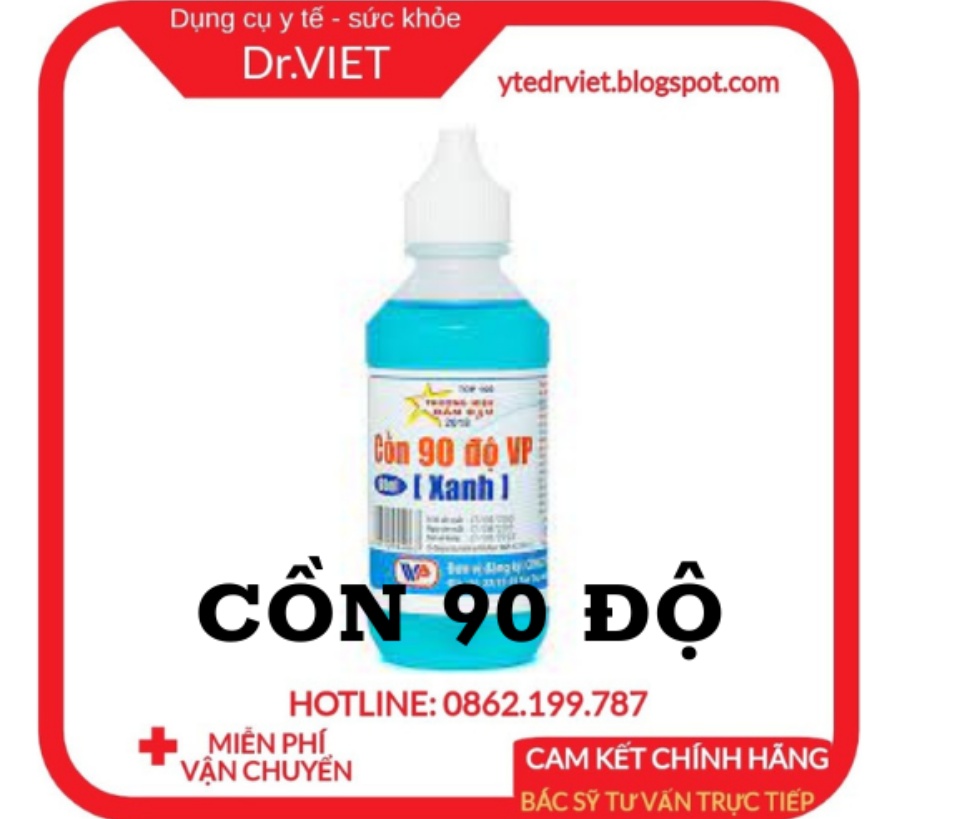 Cồn 90 Độ Vĩnh Phúc, Cồn 90 độ VP rất thích hợp để tiệt trùng các dụng cụ y tế vì cồn nồng độ càng cao khả năng sát trùng vết thương ngoài, sát khuẩn tay, vệ sinh hiệu quả diệt khuẩn càng tốt.