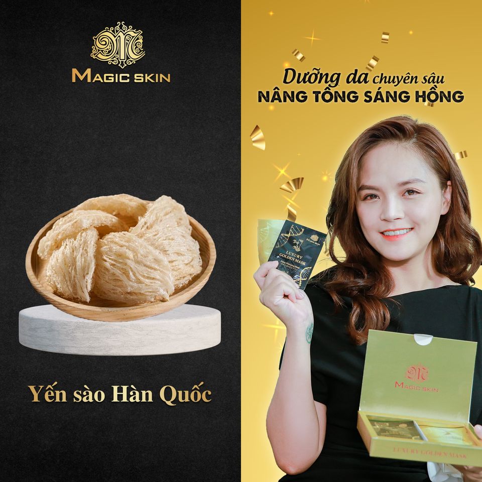 mặt nạ Ủ YẾN THẢI ĐỘC CẤY TRẮNG Luxury Golden Mask Magic Skin NÂNG TÔNG TRẮNG HỒNG