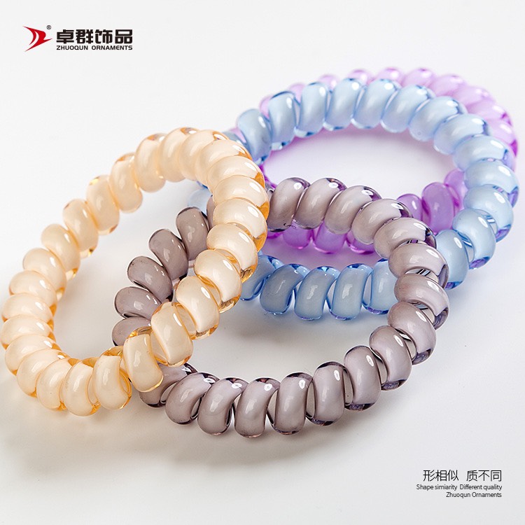 Dây Cột Tóc Lò Xo Ánh Kim 2 Lớp Cao Cấp MÀU NGẪU NHIÊN Thun buộc tóc lò xo,dây điện thoại không gây đau tóc,có thể làm móc khóa