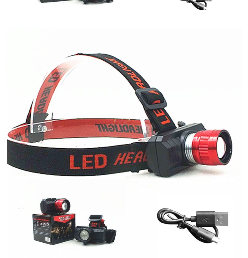 Đèn đội đầu headlamp sạc USB Pin Trâu, Gía Rẻ