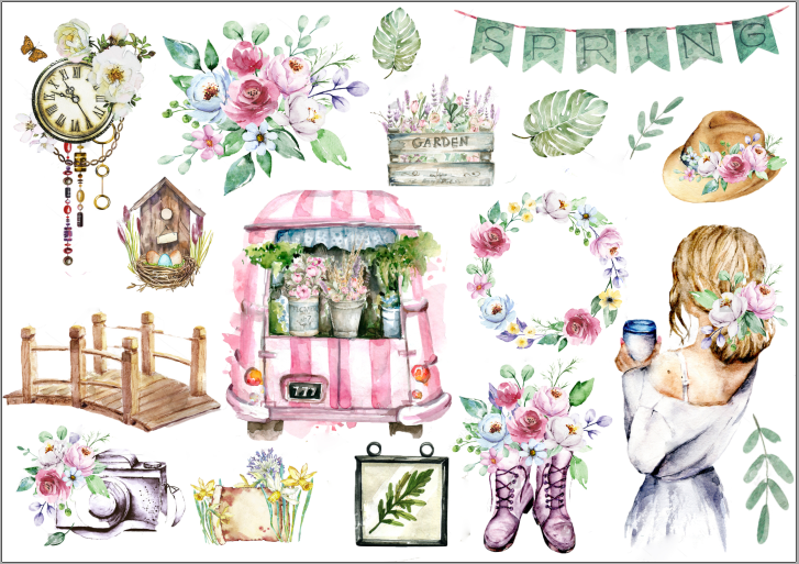 Sticker dán sổ tay, trang trí sổ dán ảnh, scrapbook, nhãn dán sinh nhật, giáng sinh