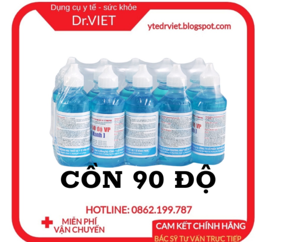 Cồn 90 Độ Vĩnh Phúc, Cồn 90 độ VP rất thích hợp để tiệt trùng các dụng cụ y tế vì cồn nồng độ càng cao khả năng sát trùng vết thương ngoài, sát khuẩn tay, vệ sinh hiệu quả diệt khuẩn càng tốt.