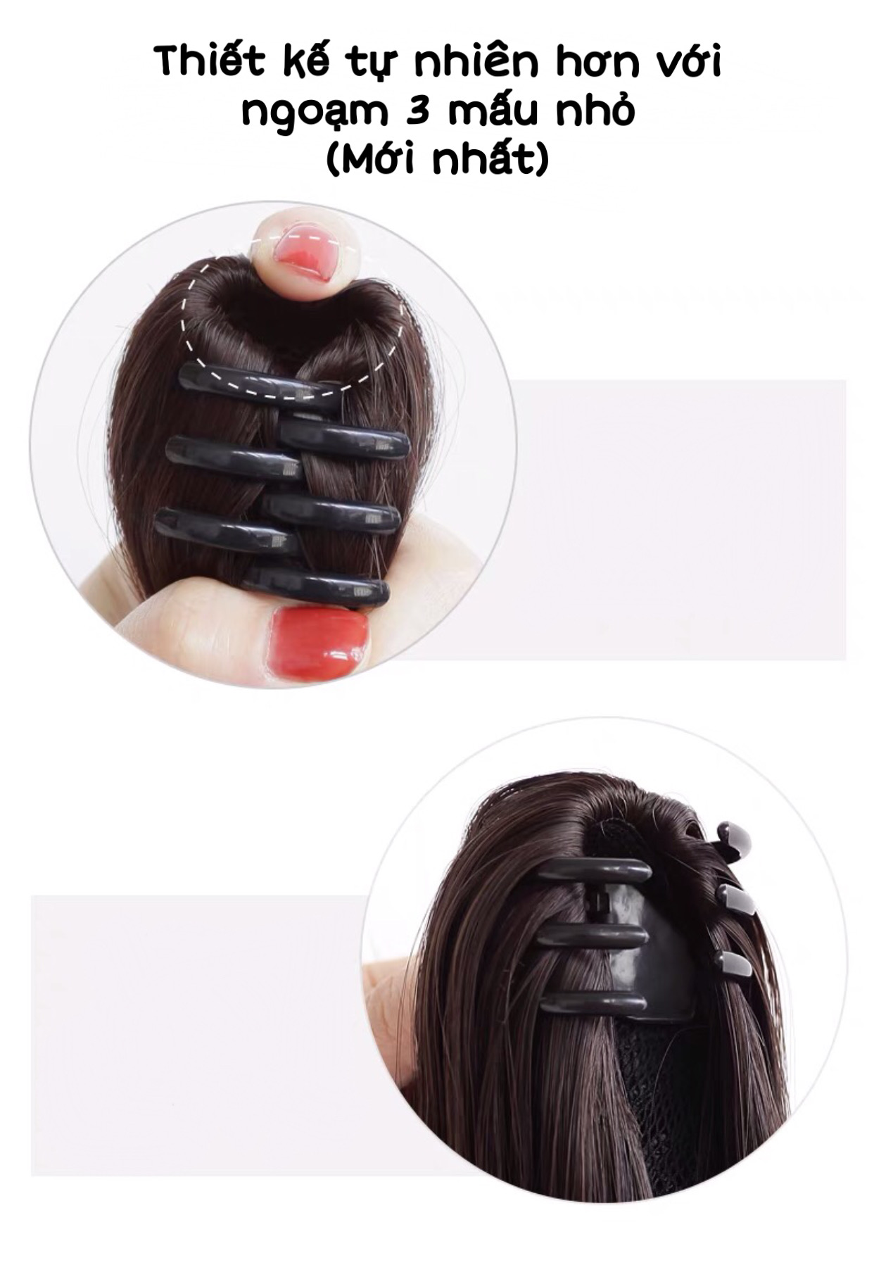 Tóc Giả Ngoạm Xoăn Dài, Đuôi Tóc Giả Cao Cấp Phong Cách Tiểu Thư Cho Nữ