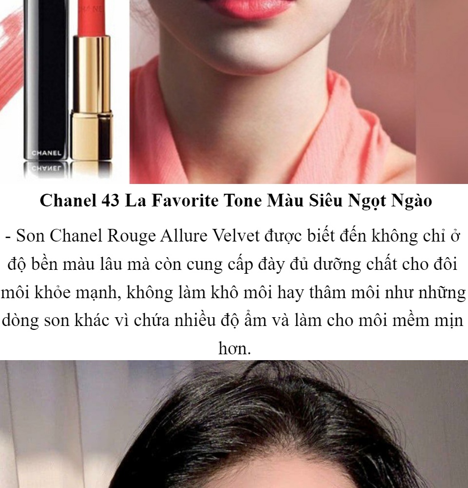 Son Chanel Rouge Allure Velvet 43 La Favourite  Mint Cosmetics  Save The  Best For You